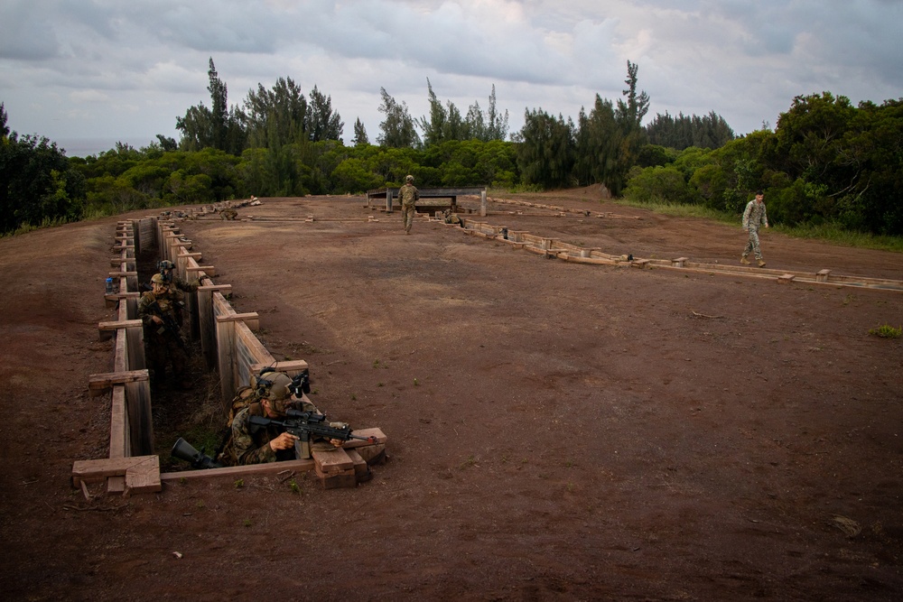 In the Trenches: SOI-W Detachment Hawaii AIMC class 3-25 attacks an objective at KTA