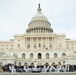 The United States Navy Band performs on the western steps of the United States Capitol Building.