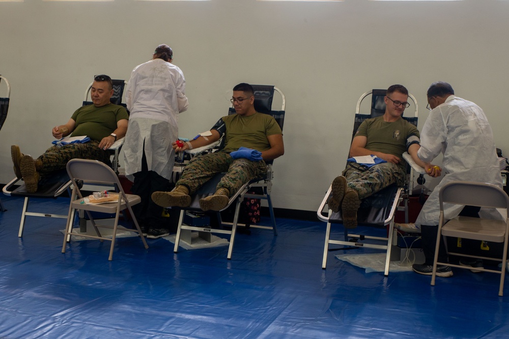 Camp Blaz Marines and Sailors host their first blood drive