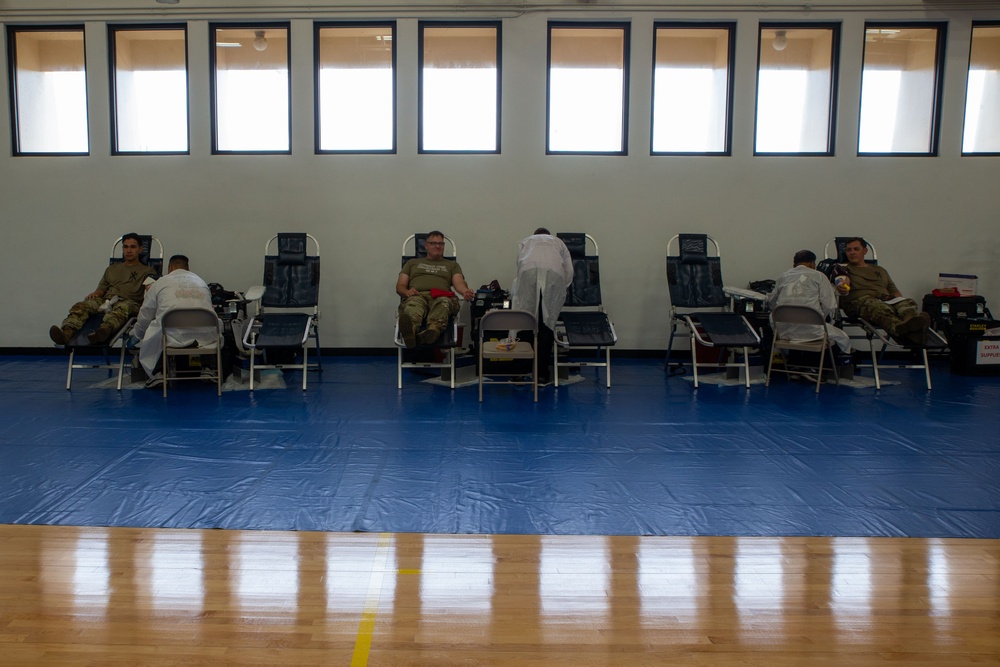 Camp Blaz Marines and Sailors host their first blood drive