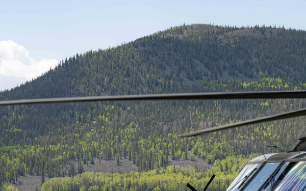 Utah National Guard Soldiers take part in a search and rescue exercise in the state's central mountains