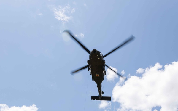 Utah National Guard Soldiers take part in a search and rescue exercise in the state's central mountains