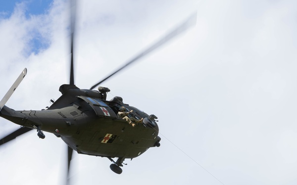 Utah National Guard Soldiers take part in a search and rescue exercise in the state's central mountains