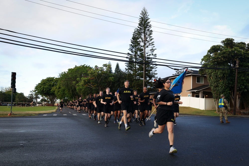 500th MIB-T Runs in Celebration of 250th Army Birthday