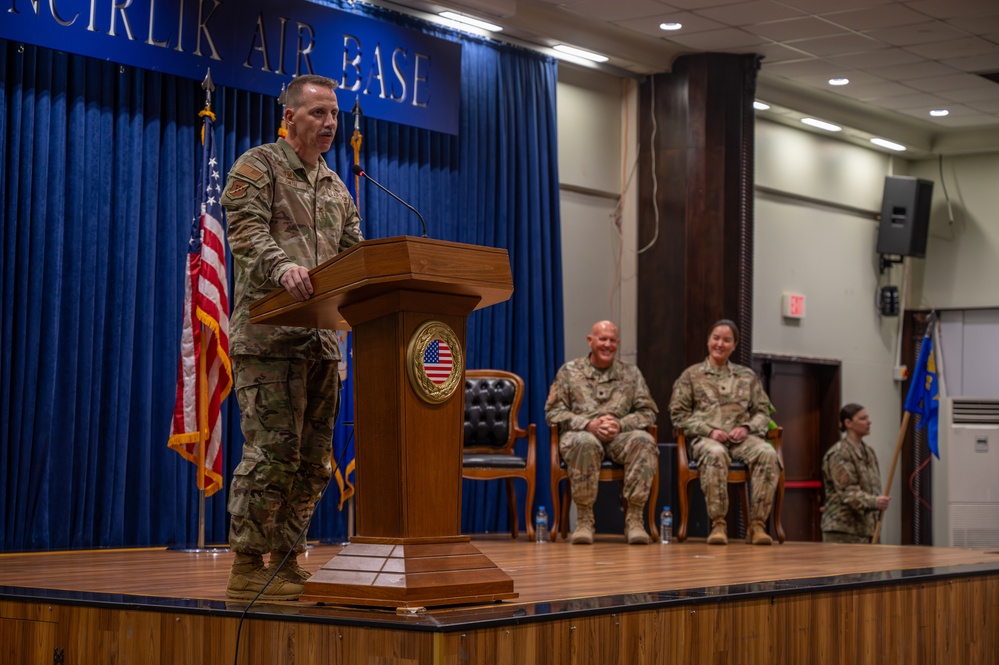 39th Operational Medical Readiness Squadron conducts a change of command ceremony