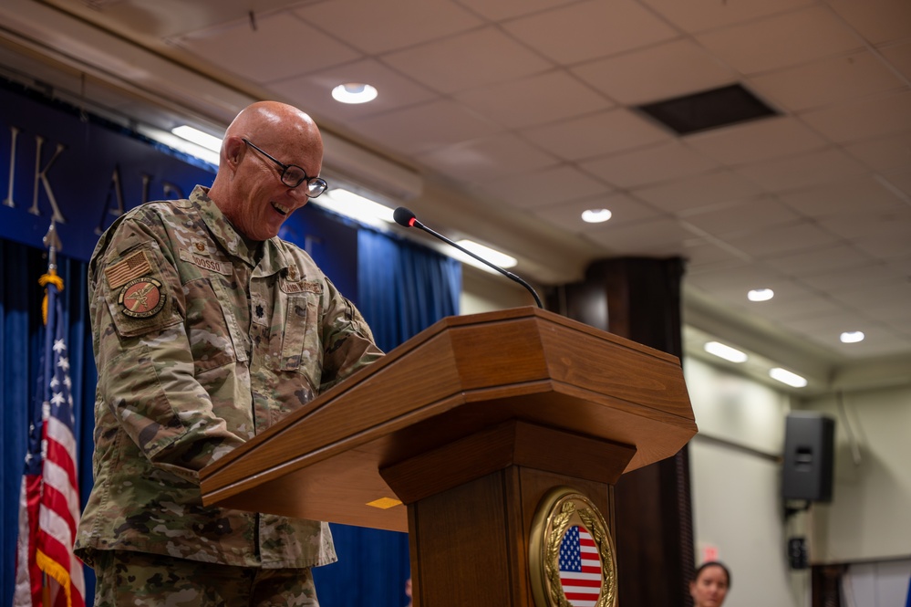 39th Operational Medical Readiness Squadron conducts a change of command ceremony