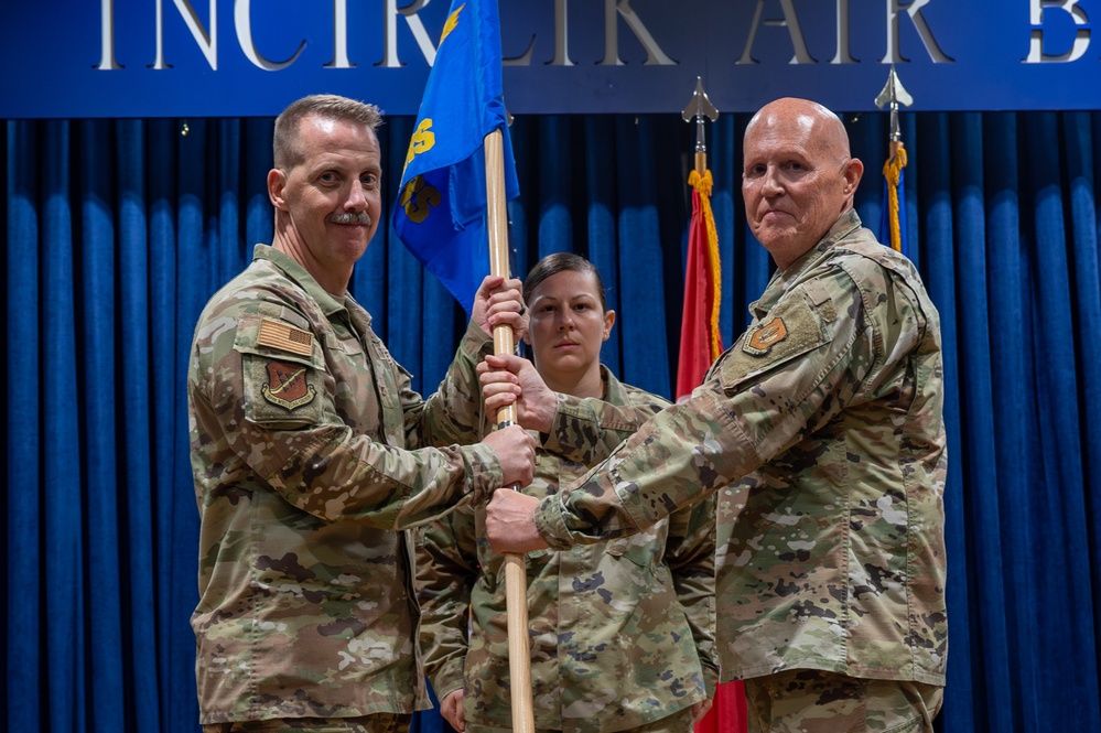 39th Operational Medical Readiness Squadron conducts a change of command ceremony