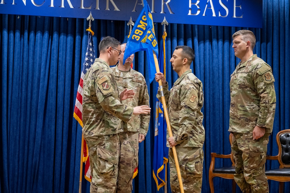 Passing the Guidon: 39th Civil Engineer Squadron changes leadership
