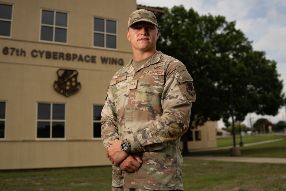From Cyber Defense to Championship Fields, Senior Airman Wall Strives for Excellence