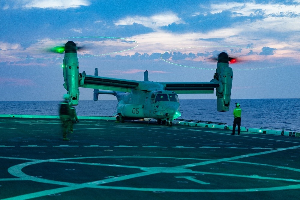 USS San Antonio Night Flight Operations