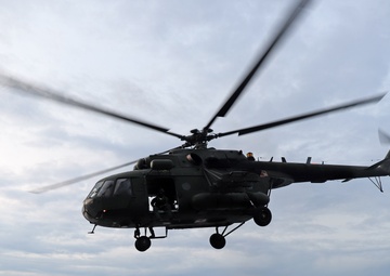 MI-17 Polish Special Operations Squadron Helo Conducts Deck Landing Qualifications (DLQs)