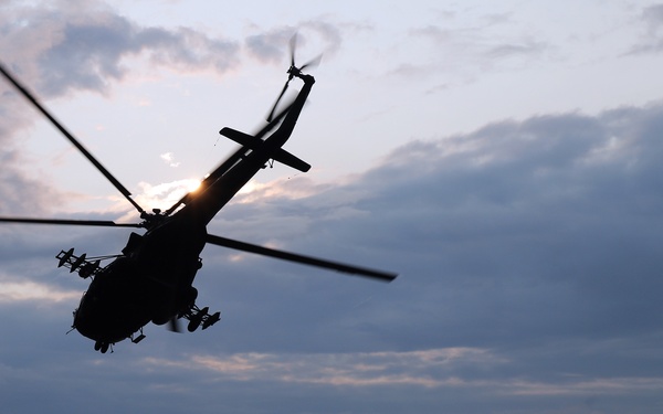 MI-17 Polish Special Operations Squadron Helo Conducts Deck Landing Qualifications (DLQs)