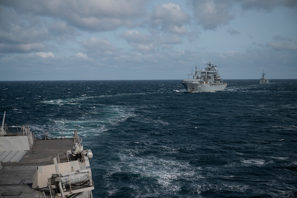 NATO Ships Transit Baltic Sea during BALTOPS 25