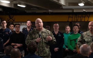 Admiral Kilby and MCPON Honea Visit Harry S. Truman Strike Group