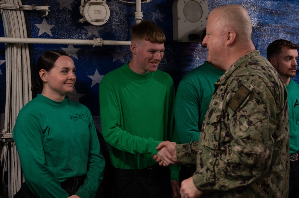 Admiral Kilby and MCPON Honea Visit Harry S. Truman Strike Group