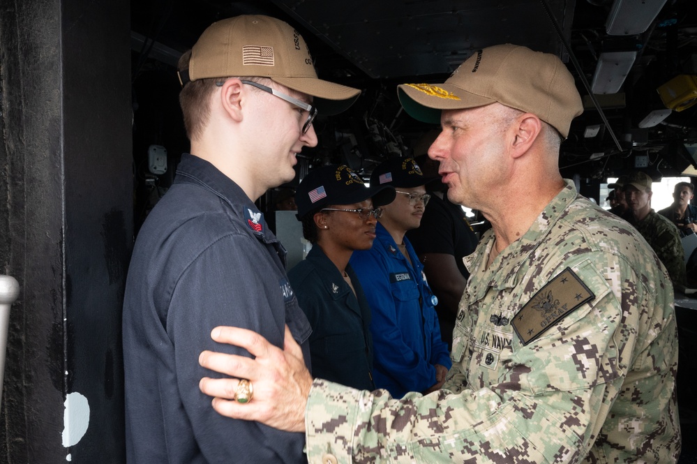 Admiral Kilby and MCPON Honea Visit Harry S. Truman Strike Group
