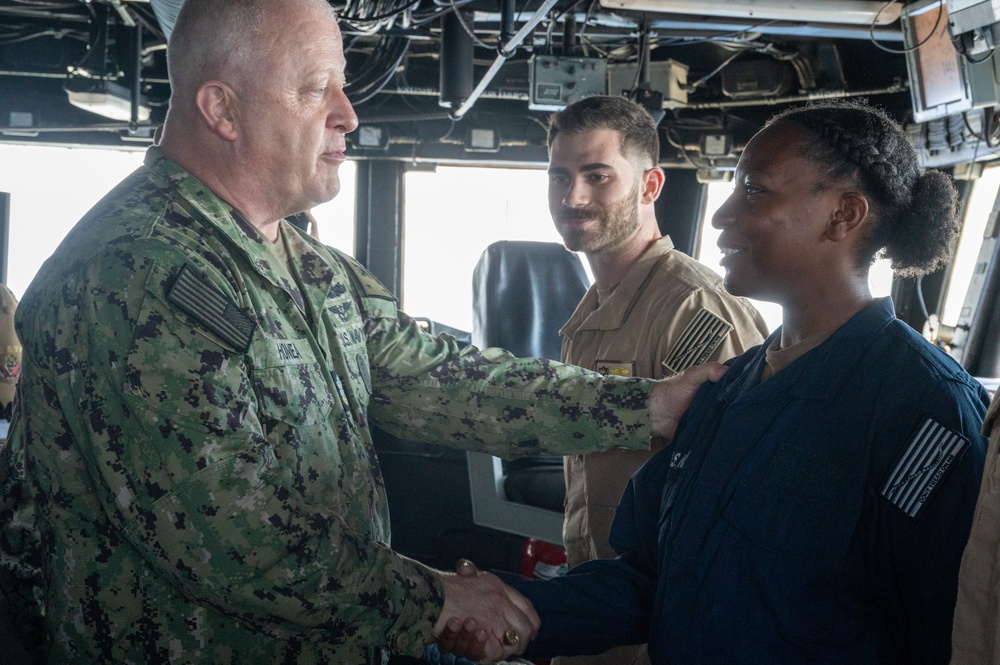 Admiral Kilby and MCPON Honea Visit Harry S. Truman Strike Group