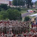 Fort Bragg soldiers amass to see President Donald J. Trump