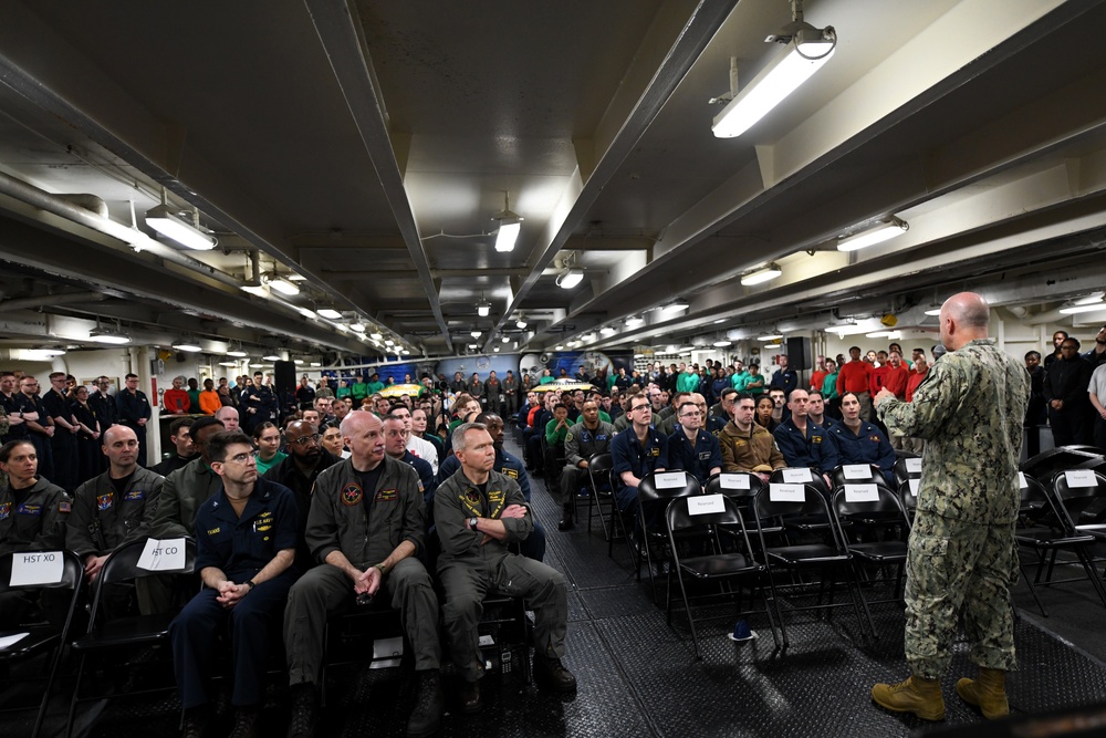 Admiral Kilby and MCPON Honea Visit Harry S. Truman Strike Group