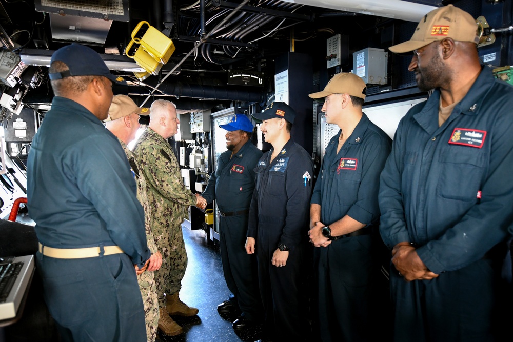 Admiral Kilby and MCPON Honea Visit Harry S. Truman Strike Group