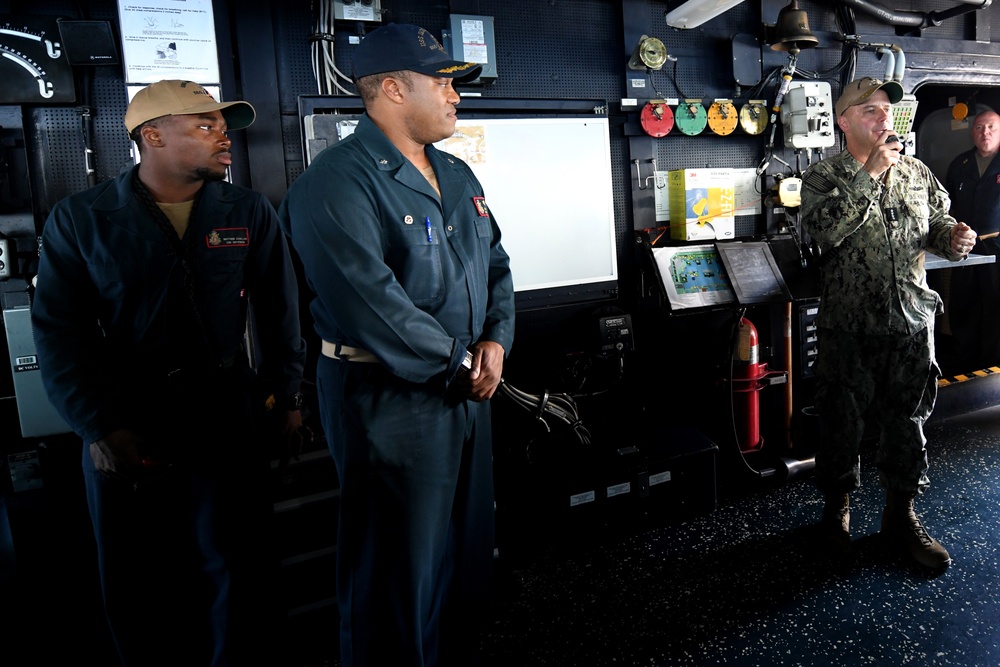 Admiral Kilby and MCPON Honea Visit Harry S. Truman Strike Group
