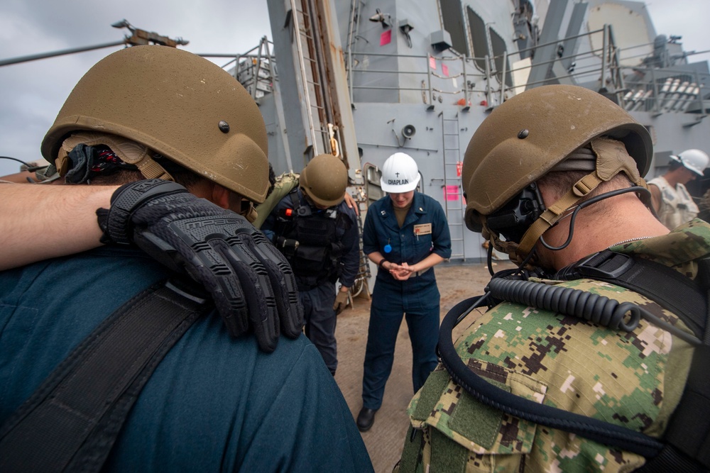USS Sterett conducts operations in the U.S. Central Command area of responsibility as part of the Carl Vinson Carrier Strike Group