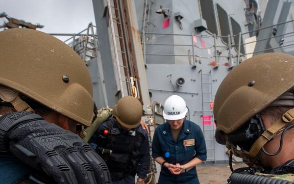 USS Sterett conducts operations in the U.S. Central Command area of responsibility as part of the Carl Vinson Carrier Strike Group