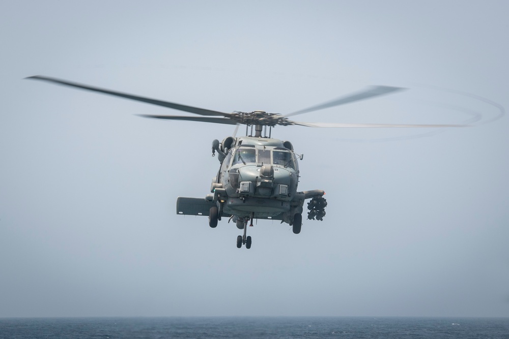 USS Sterett conducts operations in the U.S. Central Command area of responsibility as part of the Carl Vinson Carrier Strike Group