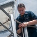 USS Sterett conducts operations in the U.S. Central Command area of responsibility as part of the Carl Vinson Carrier Strike Group