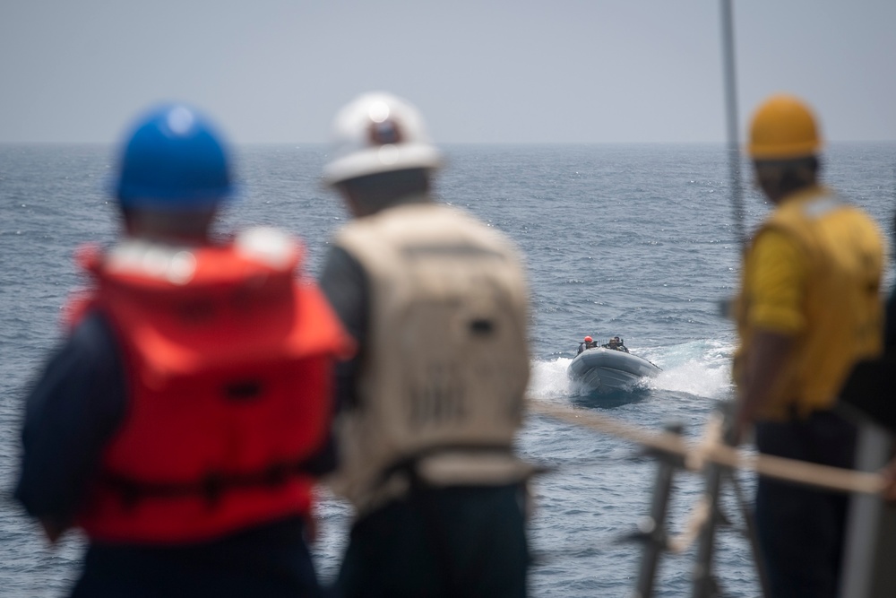 USS Sterett conducts operations in the U.S. Central Command area of responsibility as part of the Carl Vinson Carrier Strike Group