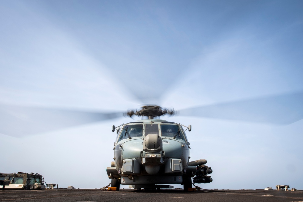 USS Sterett conducts operations in the U.S. Central Command area of responsibility as part of the Carl Vinson Carrier Strike Group