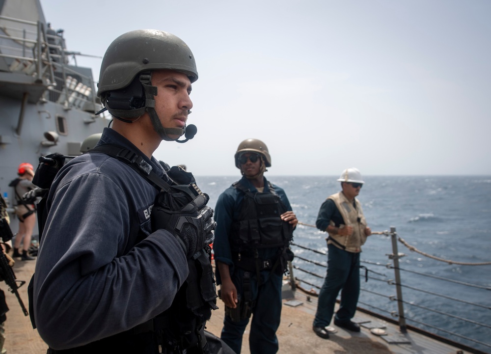 USS Sterett conducts operations in the U.S. Central Command area of responsibility as part of the Carl Vinson Carrier Strike Group
