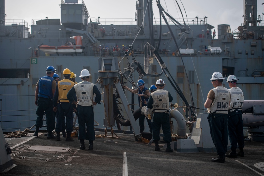 USS Sterett conducts operations in the U.S. Central Command area of responsibility as part of the Carl Vinson Carrier Strike Group