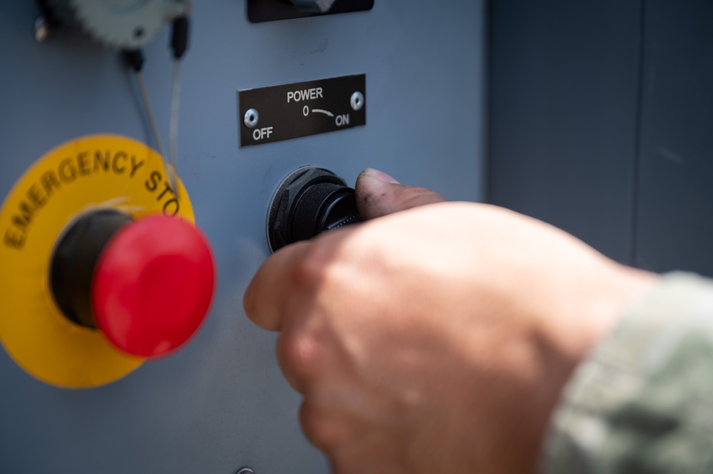Photo of 116th Maintenance Squadron member performing operations checks