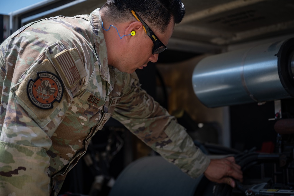 Photo of 116th Maintenance Squadron member performing operations checks