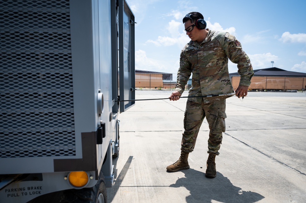Photo of 116th Maintenance Squadron member performing operations checks