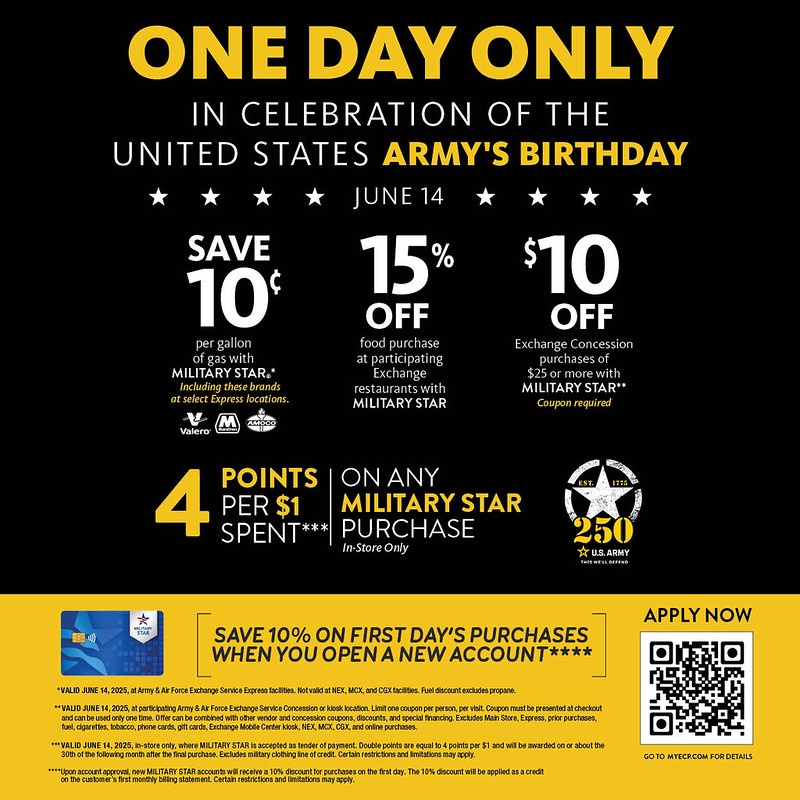 MILITARY STAR Celebrates 250th Army Birthday with Exclusive One-Day Savings