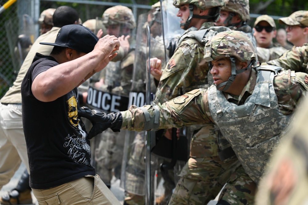 102nd Security Forces Squadron conducts riot control exercise