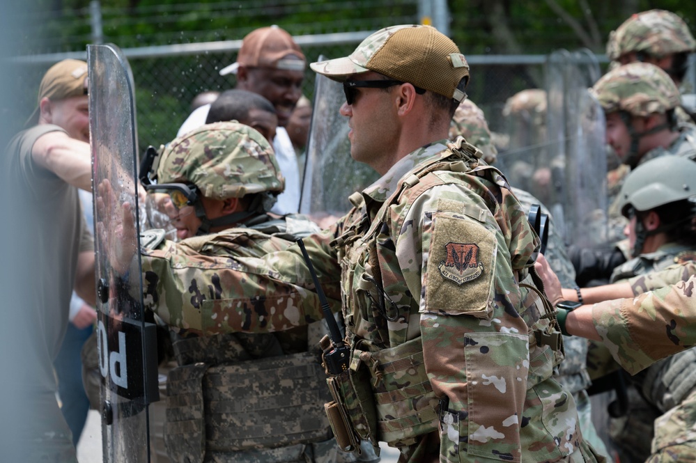 102nd Security Forces Squadron conducts riot control exercise