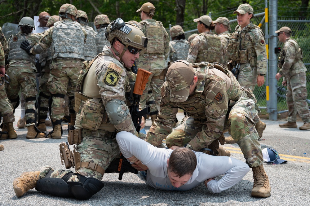 102nd Security Forces Squadron conducts riot control exercise
