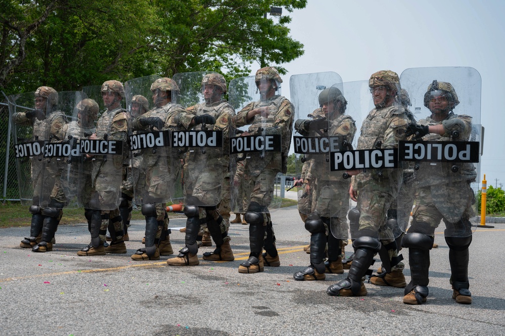 102nd Security Forces Squadron conducts riot control exercise