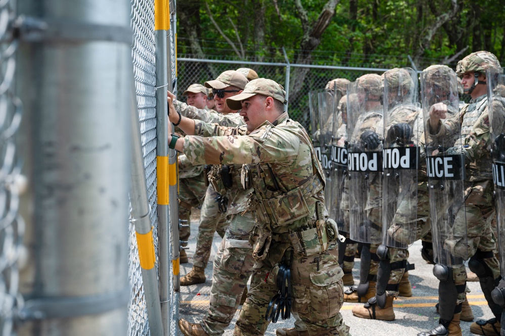 102nd Security Forces Squadron conducts riot control exercise