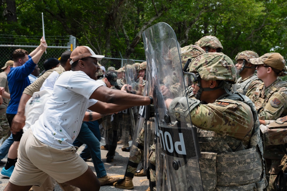 102nd Security Forces Squadron conducts riot control exercise