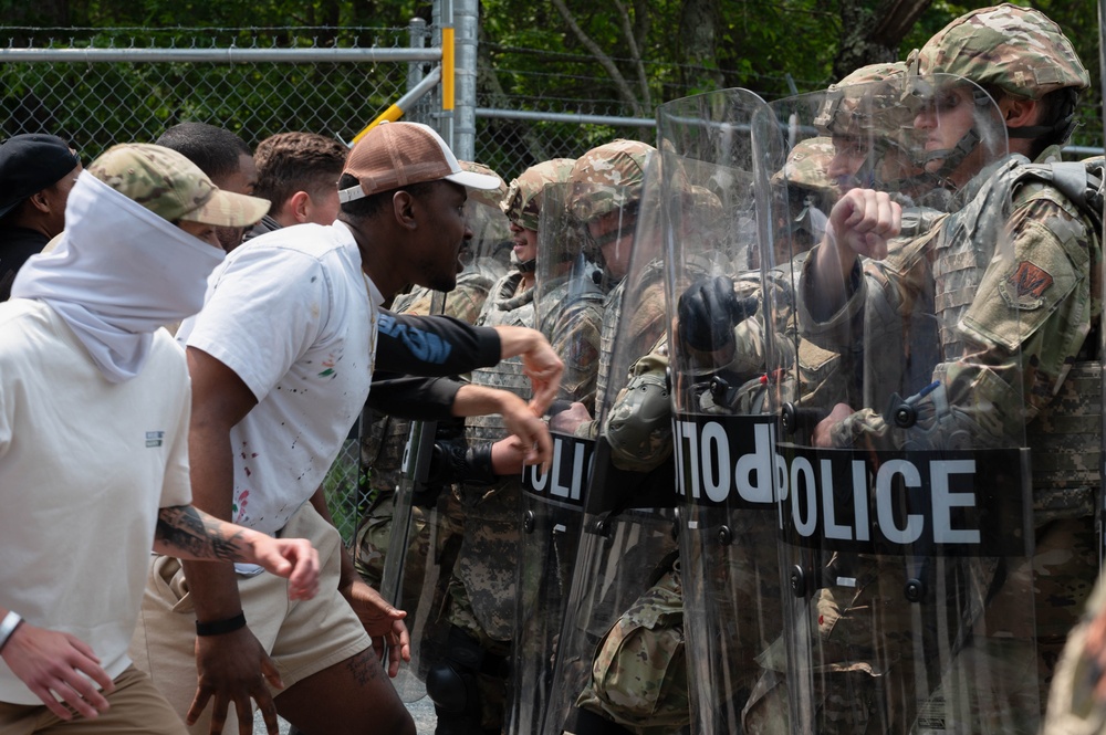 102nd Security Forces Squadron conducts riot control exercise
