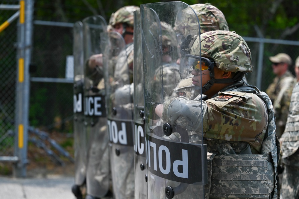 102nd Security Forces Squadron conducts riot control exercise