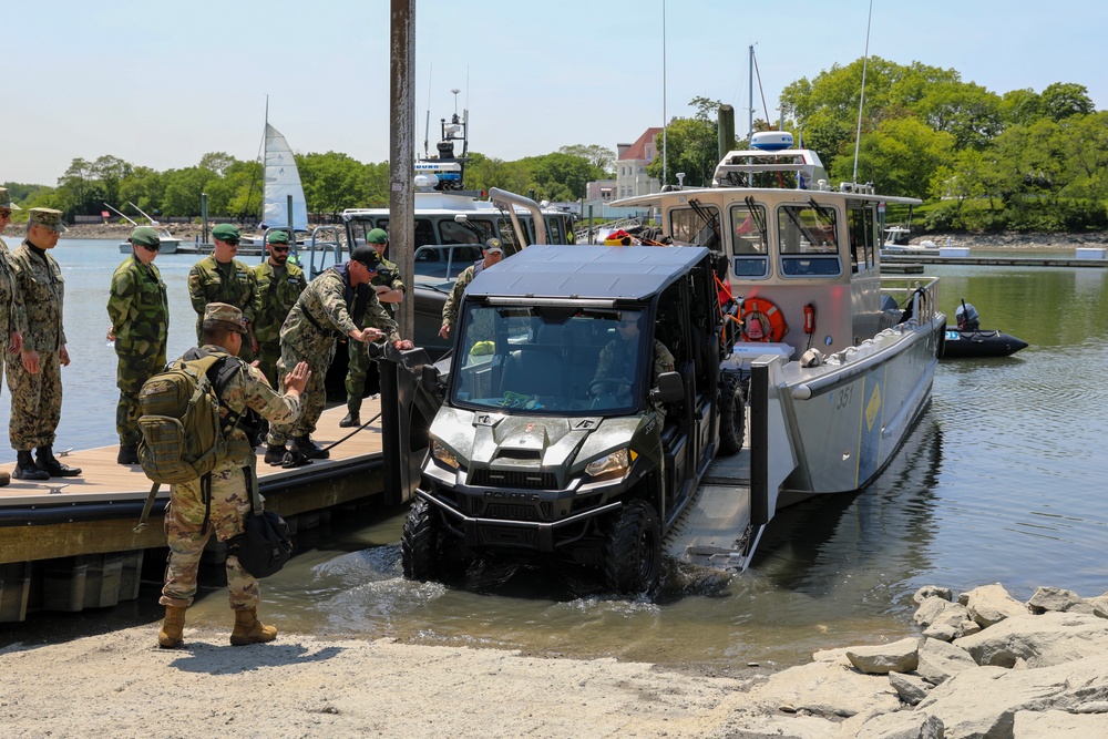 Swedish Delegation tours New York Harbor during a maritime security mission
