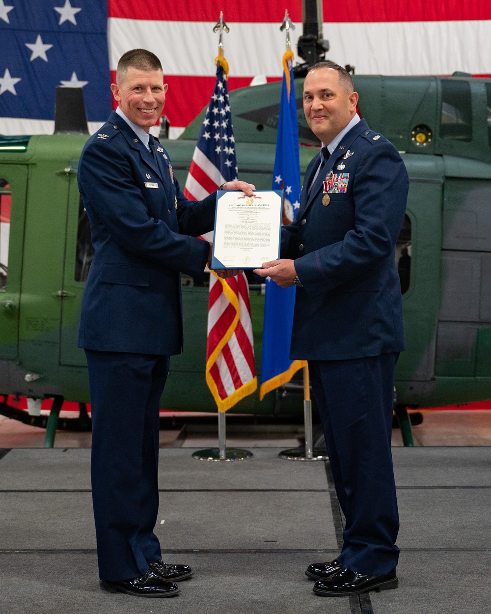 582nd Operations Support Squadron change of command ceremony