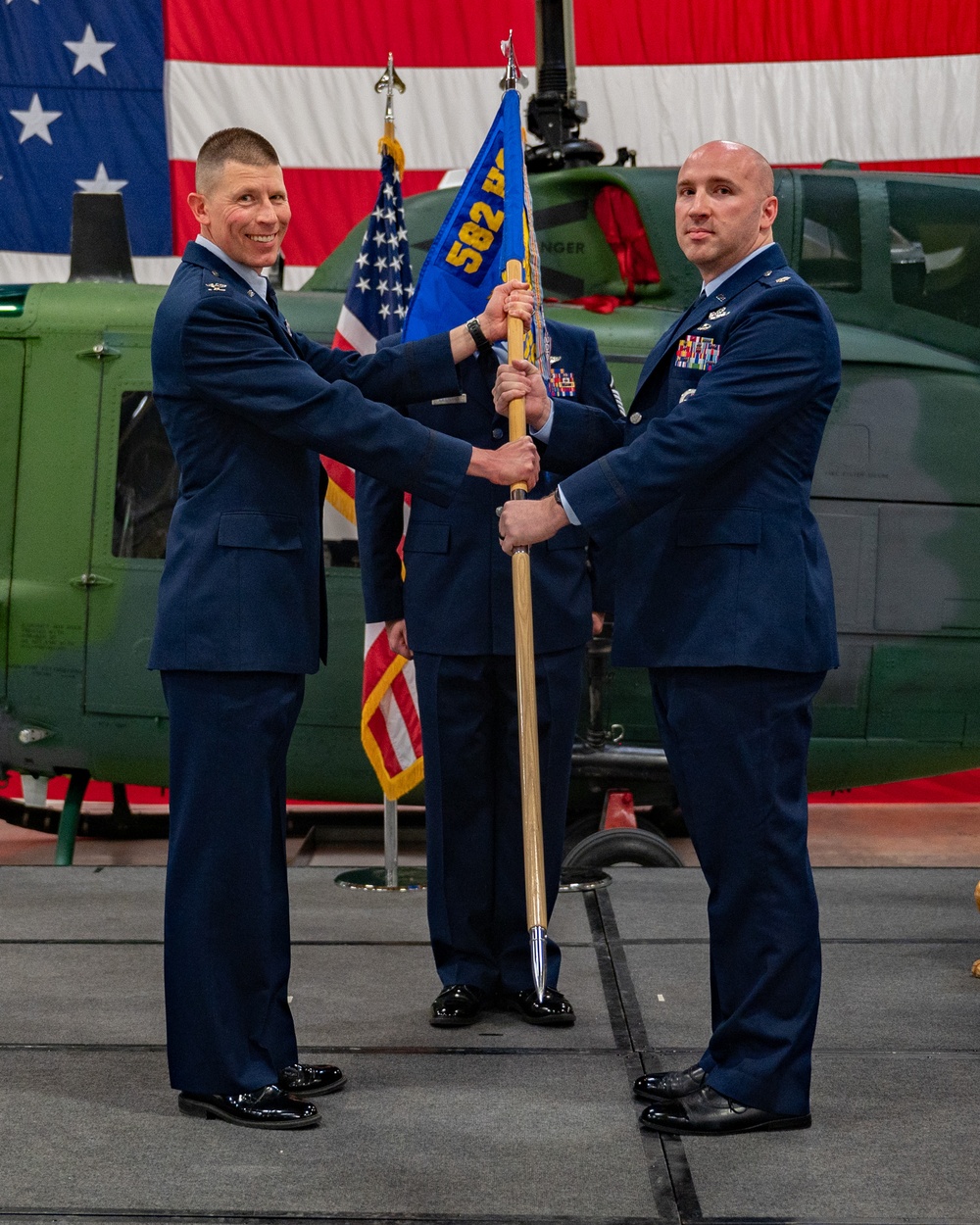 582nd Operations Support Squadron change of command ceremony