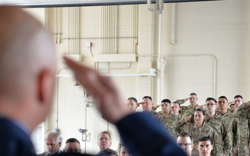 New York Air National Guard Maj. Shaun Denton Assumes Command of 106th Communications Squadron in June 6 Ceremony