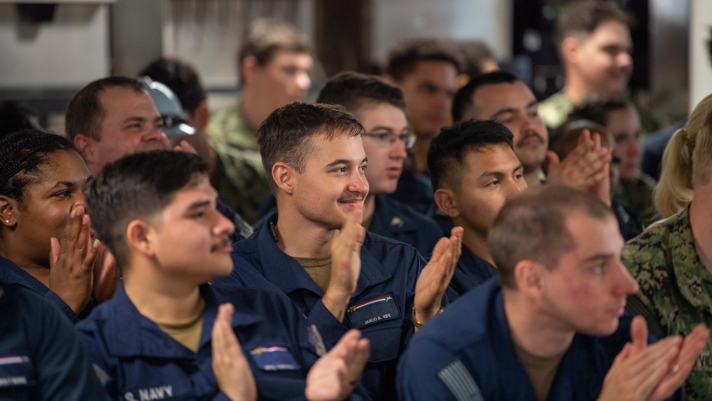 USS Ronald Reagan Crew Receives Mental Health Awareness Presentation